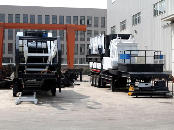 時產150噸顎式移動破碎站