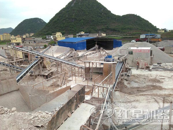 青島綠色制砂現場