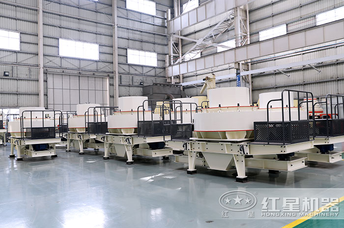 河卵石制砂機生產車間