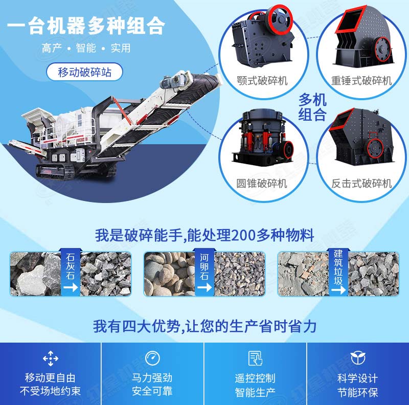 移動式碎煤機有多種組合可按需調換