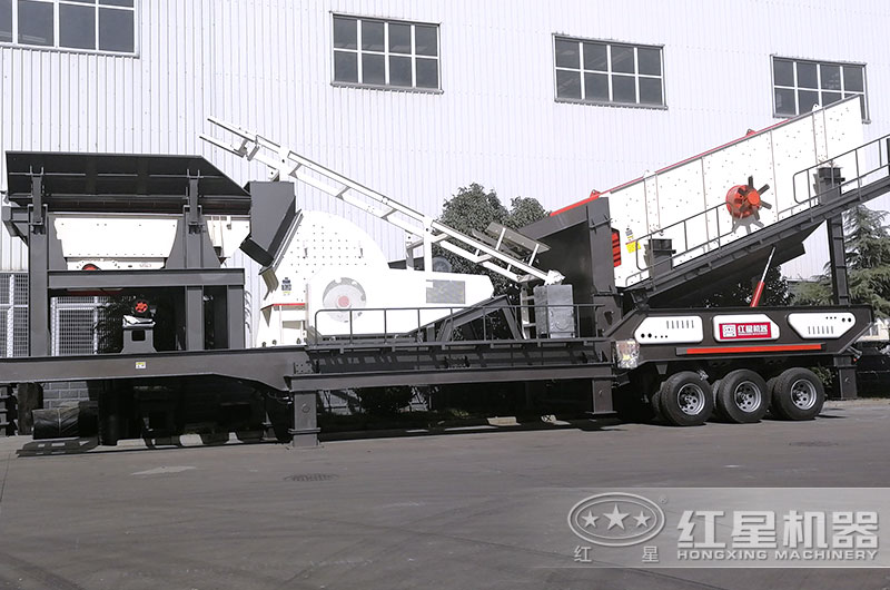 移動式錘破制砂機現場實拍圖