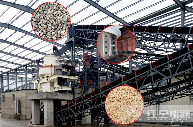 傳統鵝卵石制砂破碎設備官配方案