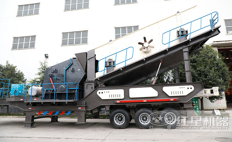 移動式反擊破制砂機現場實拍