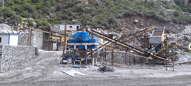 時產150噸鵝卵石制砂生產線