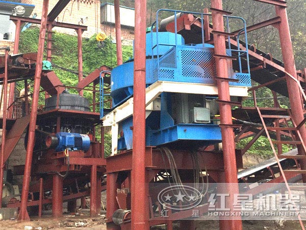 投入生產(chǎn)的制砂機(jī)