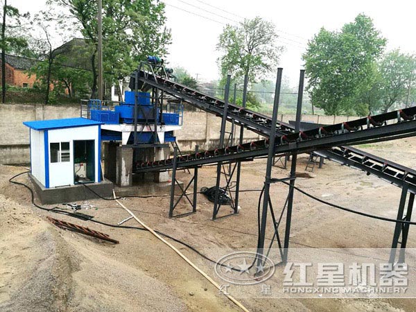 小型河卵石制砂生產線現場