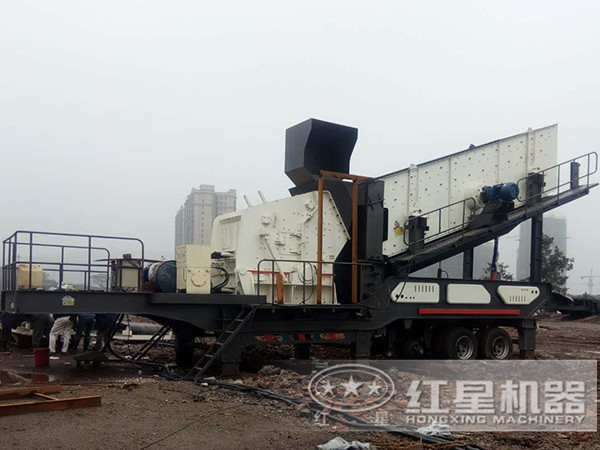 流動石子粉碎機生產現場