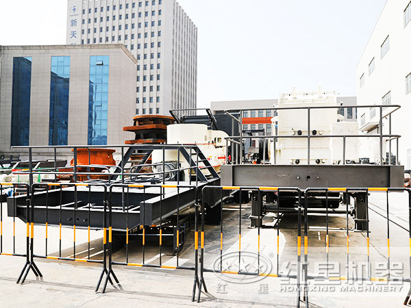 移動式鵝卵石碎沙機廠區圖