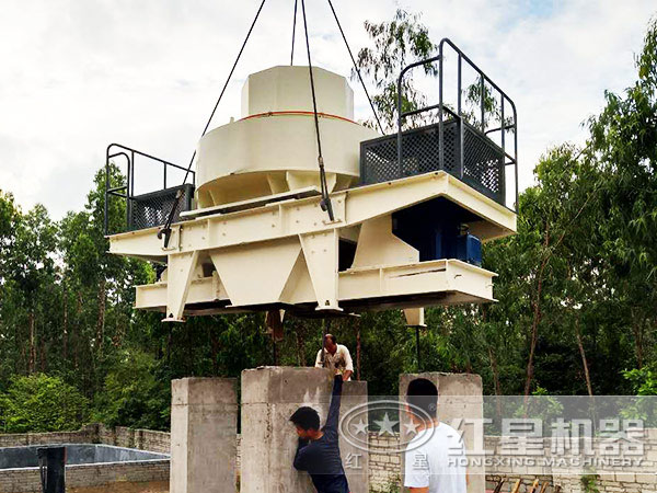 珍珠巖制砂生產線安裝現場