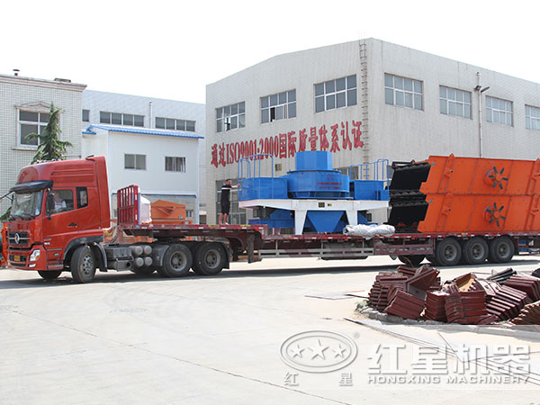 時(shí)產(chǎn)100噸石頭打砂機(jī)發(fā)貨圖