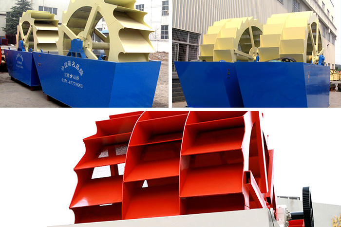 不同類型的輪斗式洗砂機設備展示