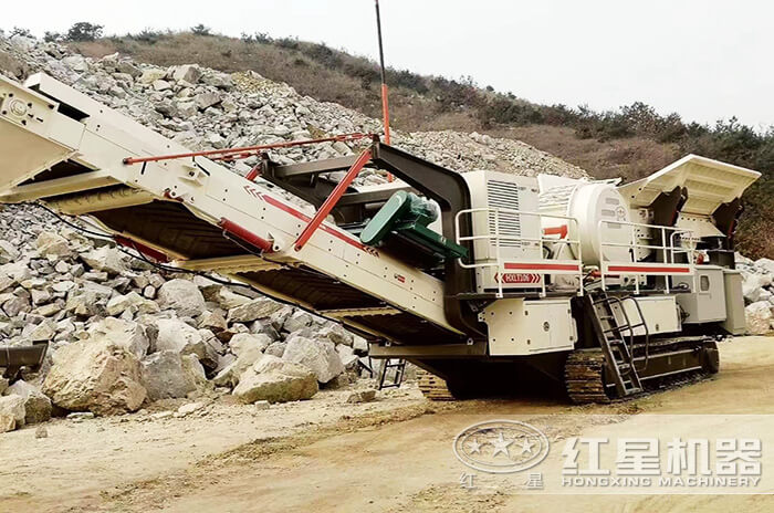 移動石子加工機現場展示