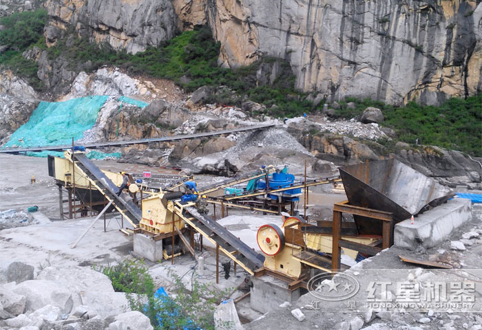 大型碎石生產線現場