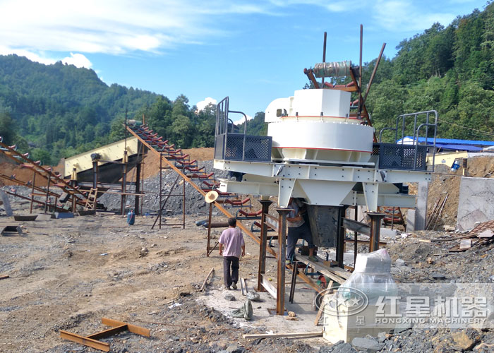 沖擊式破碎機(制砂機)施工現場