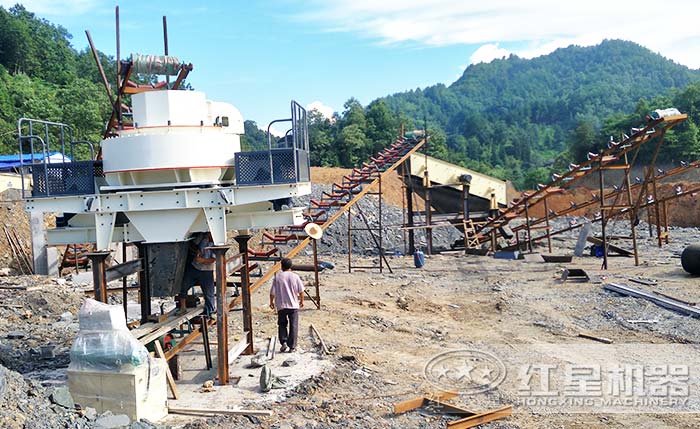 制砂機設備安裝現場