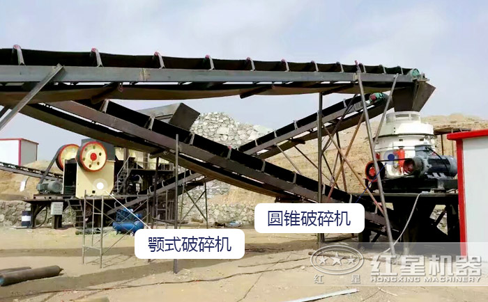 日產兩萬噸碎石生產線作業現場