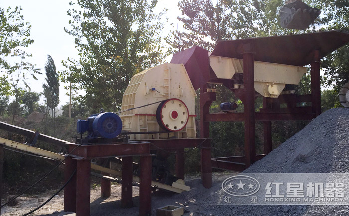 碎石生產線工藝現場（配置重錘破）