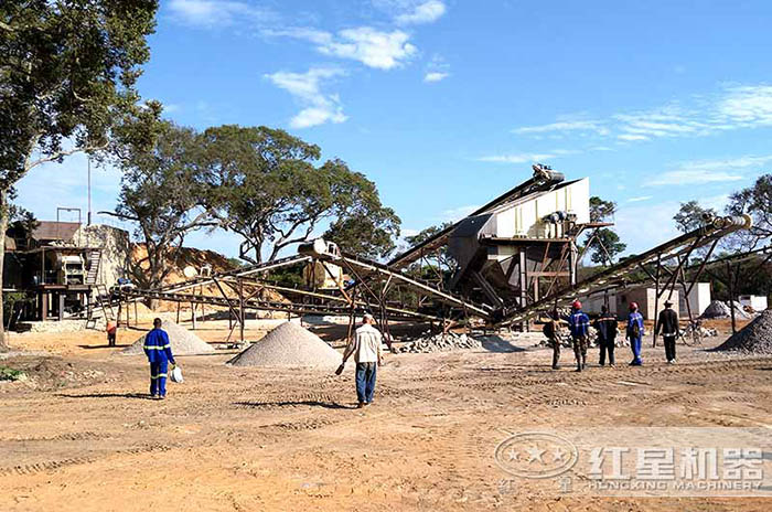 環保型大型碎石生產線現場