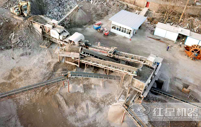 環保建筑垃圾破碎機處理現場