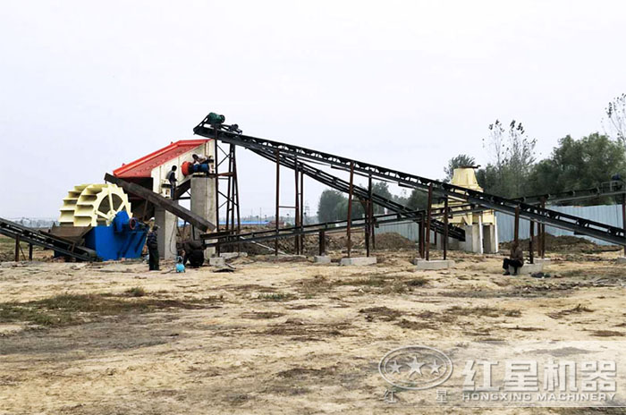 輪式混凝土砂石分離設(shè)備作業(yè)現(xiàn)場