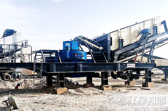 干式車載制砂機現場