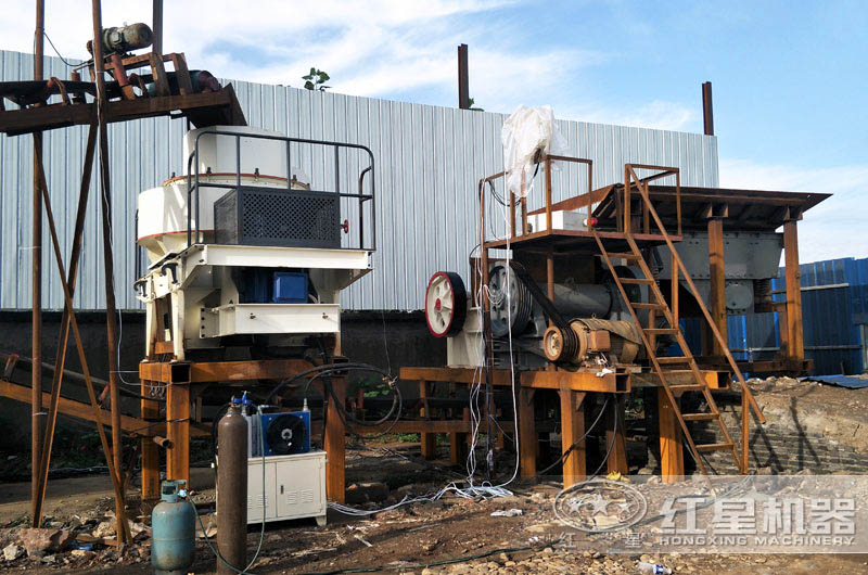 整套粉砂子機器搭建現場 整套粉砂子機器搭建現場