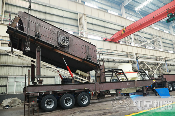 車載流動沙機專業化生產車間 車載流動沙機專業化生產車間