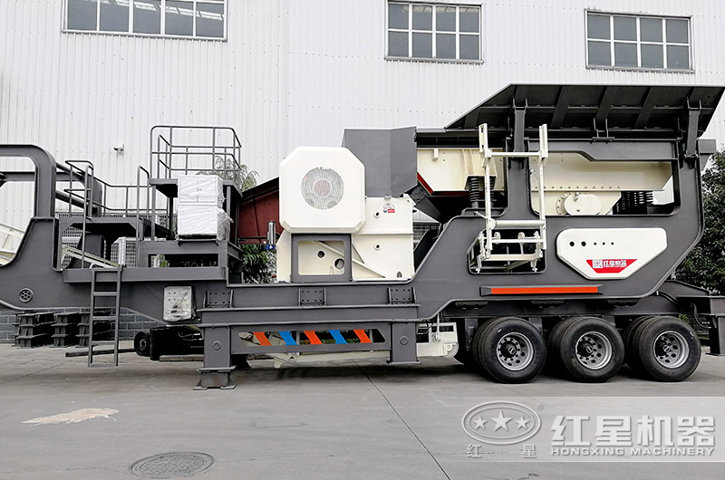 車載流動(dòng)式石子破碎機(jī)設(shè)備展示