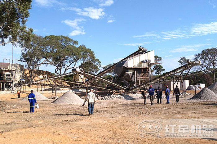 客戶石灰石破碎現場