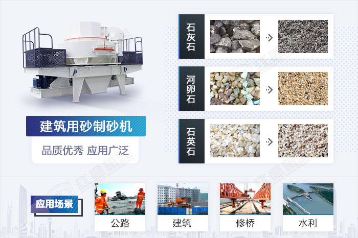 建筑用砂制砂機應用