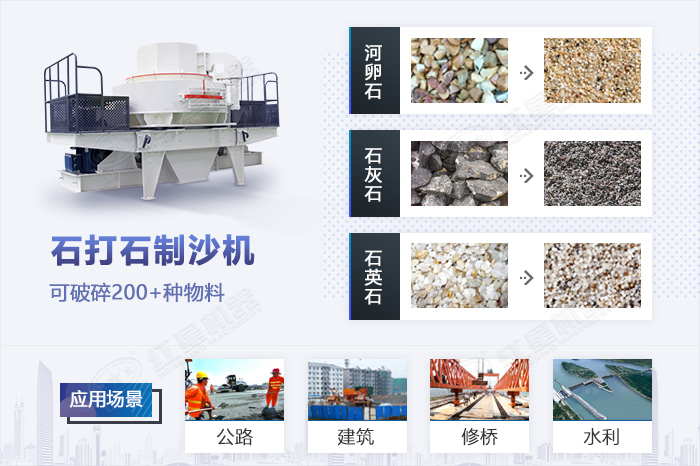 石打石制沙機應用范圍