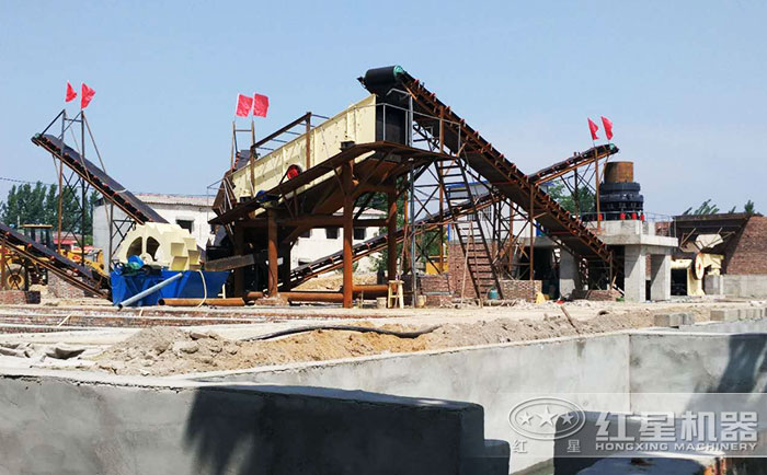 環保型洗沙石機器加工現場