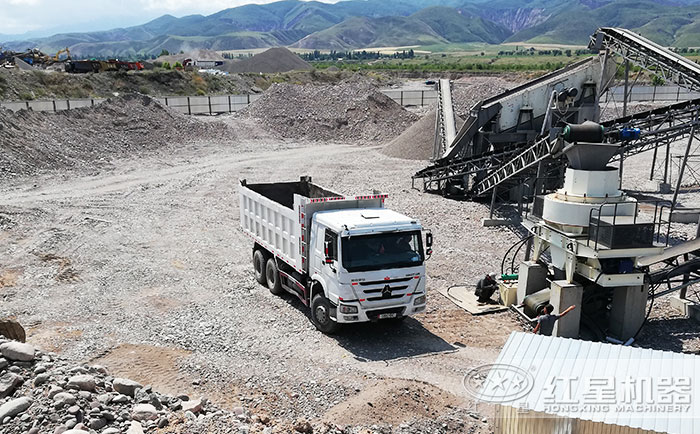 石頭打沙加工現場展示