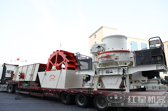 一套制砂機發往山東