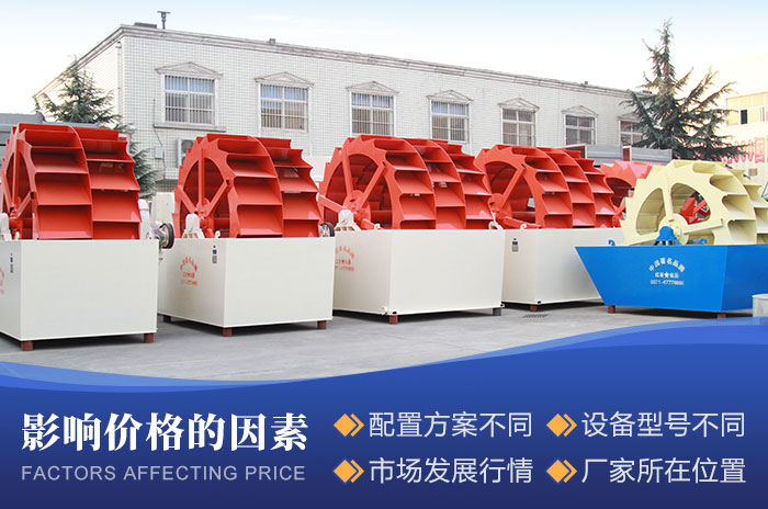 影響水洗沙設備報價高低的影響因素