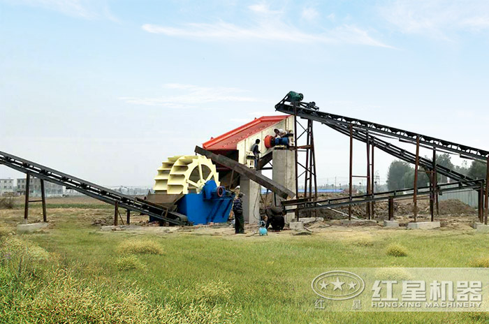 水洗沙生產線加工現場