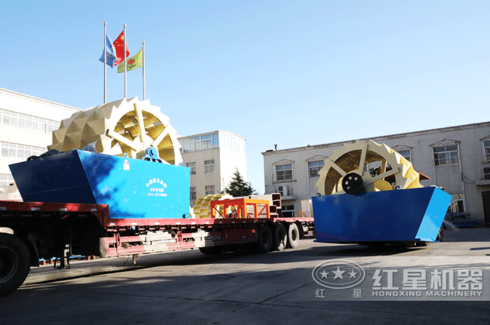 輪式洗砂機發往安徽