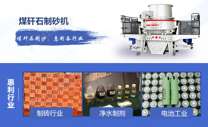 煤矸石制砂機操作后應用領域