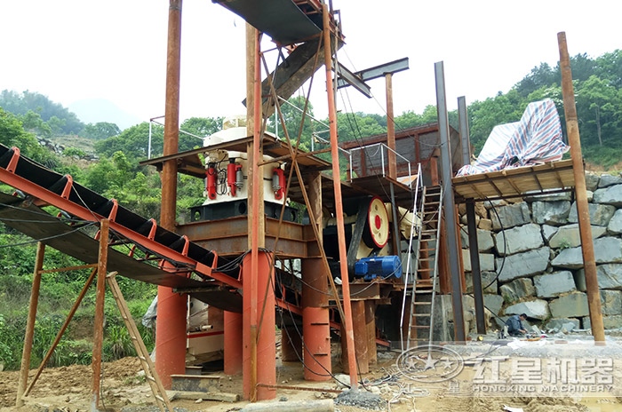 石子破碎加工現場