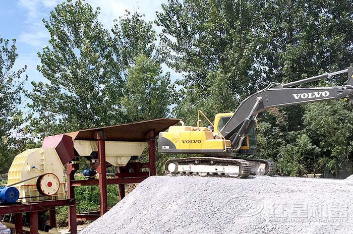 錘式碎石機作業現場