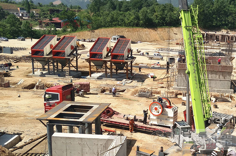 紅星用戶破碎生產線安裝現場 紅星用戶破碎生產線安裝現場