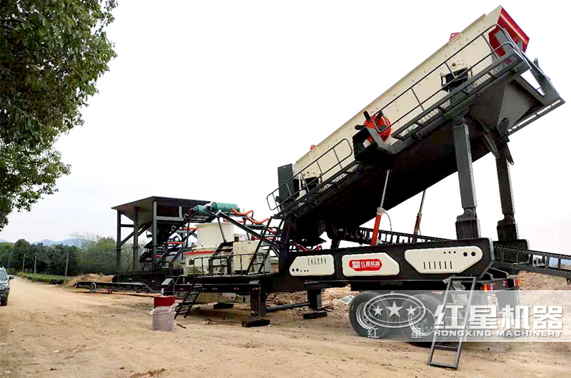 移動式制砂機安裝現(xiàn)場