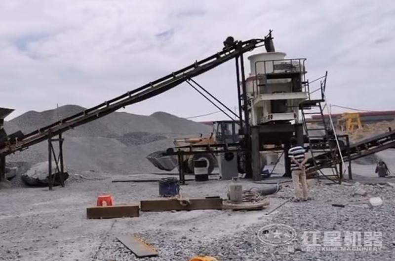 河南河卵石制砂機應用現場